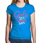 Baby Look Algodão Girls Just Wanna Have Sun - Foca na Moda