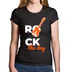 Baby Look Algodão Rock the day - Foca na Moda