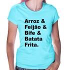 Baby Look Arroz & Feijão & Bife & Batata Frita - Foca na Moda