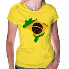 Baby Look Bandeira Brasil Mapa - Foca na Moda