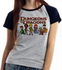 Baby look blusa feminina ou Camiseta unissex Dungeons e Dragons caverna do dragão