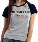 Baby look blusa feminina ou Camiseta unissex Friends not food