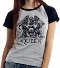 Baby look blusa feminina ou Camiseta unissex Queen Black