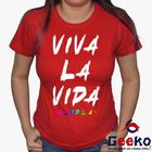 Baby Look Coldplay 100% Algodão - Viva La Vida - Rock - Alternativo - Geeko