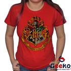 Baby Look Hogwarts 100% Algodão Harry Potter Blusa Feminina All Geek