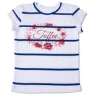 Baby Look Infantil Listrada com Arte Toffee Cor Branca - Nº04