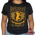 Baby Look Lufa Lufa 100% Algodão Harry Potter Blusa Feminina Hogwarts Hufflepuff 01 All Geek