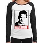 Baby Look Raglan Awesome Barney Stinson Manga Longa - Foca na Moda