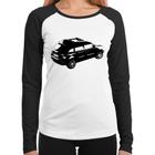 Baby Look Raglan Carro Stilo Blackmotion Manga Longa - Foca na Moda