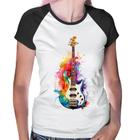 Baby Look Raglan Contra Baixo Watercolor - Foca na Moda