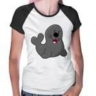 Baby Look Raglan Foca Feliz - Foca na Moda