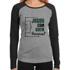 Baby Look Raglan Jogou com quem parceiro Manga Longa - Foca na Moda