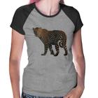 Baby Look Raglan Leopardo - Foca na Moda