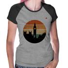 Baby Look Raglan Londres Vintage Sunset - Foca na Moda