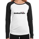 Baby Look Raglan namastreta Manga Longa - Foca na Moda