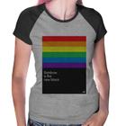 Baby Look Raglan Rainbow is the new black - Foca na Moda