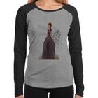 Baby Look Raglan Sansa Stark Art Manga Longa - Foca na Moda