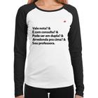 Baby Look Raglan Sou professora Manga Longa - Foca na Moda