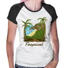 Baby Look Raglan Tropical Beach - Foca na Moda