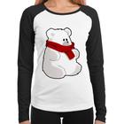 Baby Look Raglan Urso Polar Manga Longa - Foca na Moda