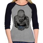 Baby Look Raglan Walter White Tattoo Heisenberg Manga 3/4 - Foca na Moda