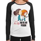 Baby Look Raglan You're My Person Manga Longa - Foca na Moda