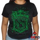 Baby Look Sonserina 100% Algodão Harry Potter Blusa Feminina Hogwarts Slytherin 02 All Geek