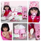 Baby Menina Reborn Realista Princesa 100 % Silicone 20 Itens