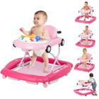 Baby Walker Aseasimlestore 5 em 1 com altura ajustável (rosa)