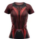 Babylook Feiticeira Escarlate Manga Curta Rashguard Elastano