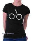 Babylook Harry Potter Oculos Magia Bruxo Minimalista Camisa