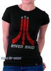 Babylook River Raid Atari Game Retrô Camisa Feminina Geek