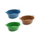 Bacia De Plastico Oval Colors Com Alca Gg 33L 64X46X24Cm - Plasnew