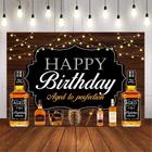 Backdrop Avezano Whisky Happy Birthday 2,4x1,8m para homens