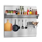 Backsplash de Aço Inoxidável VENFAN 76x61cm com Prateleira