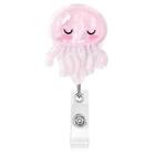 Badge Reel Lusofie Jellyfish Nurse Acrílico Rosa Retrátil