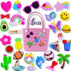 Bag Charms Eswala Charms for Bogg Bag Beach, pacote com 30 unidades de borracha de PVC