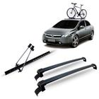 Bagageiro Rack Teto Civic 2006 A 2011 Preto + Suporte Bike - SP RACK