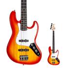 Baixo PHX JB Jazz Bass Contrabaixo 4 Cordas Sunburst Cherry