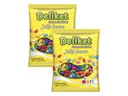 Bala de Goma Jujuba Jelly Beans Deliket Frutas 500g - 2 Pcts
