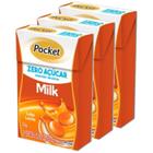 Bala Pocket Milk Zero Açúcar Leite Pacote contendo 3 sachês de 23g cada