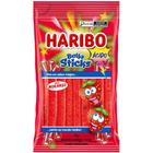 Bala Sticks de Gelatina Haribo Sabor Morango Ácido - Pacote com 70G - Fini