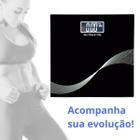 Balança Corporal Banheiro Black Premium Temperatura 180Kg - Nehc