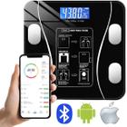 Balança Corporal Digital Bluetooth IMC Saúde Fitness Vidro Preto - LIPPIN