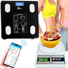 Balança de peso Gordura e massa Corporal Bluetooth Adulto e Pediátrica 180Kg + Balança precisão alimentar Fitness 10kg - Wellmix