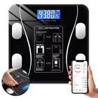 Balança Digital Bioimpedância Peso Até 180kg Com Bluetooth e Aplicativo Para Medir Massa Corporal Gordura IMC
