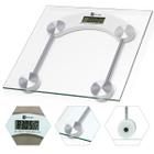 Balança Digital Corporal 180kg Profissional Quadrada de Vidro Temperado Academia Banheiro 