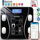 Balança Digital Corporal até 180kg Bioimpedância Profissional Aplicativo Display Lcd Bluetooth Resultado Pelo Celular