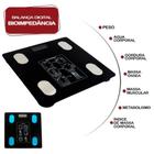 Balança Digital Corporal Bioimpedância Aplicativo Bluetooth 04 sensores de alta precisão Memória 140 Kilos IMC BRF BMR