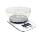 Balança Digital Cozinha Excalibur com Suporte Bacia Alta Precisão Capacidade 5kg Pesar Recitas Líquidos Farinhas Alimentos Marmitas Dietas